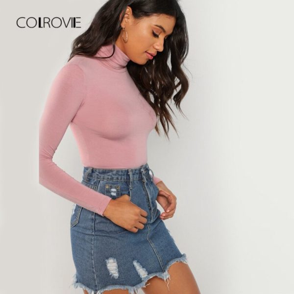COLROVIE-Pink-Workwear-Turtleneck-Slim-Fit-Long-Sleeve-Shirt-Women-T-Shirt-Autumn-High-Neck-Elegant-3.jpg