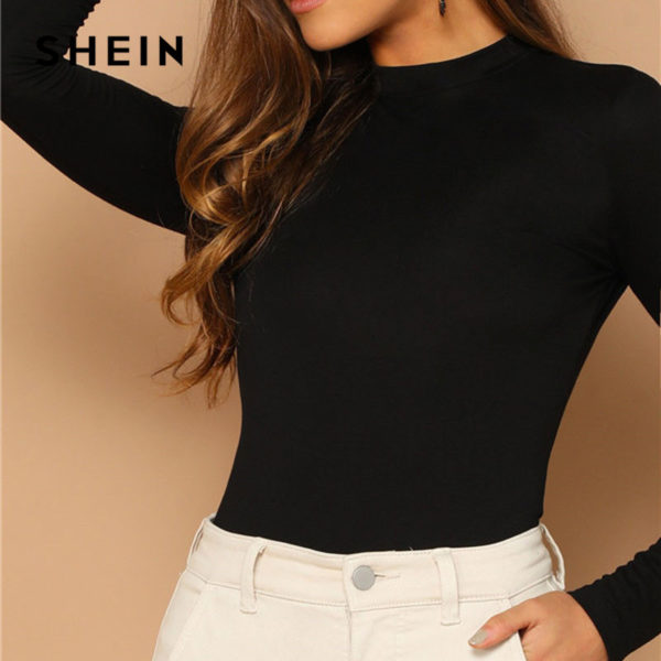 SHEIN-Spring-Lady-Black-Solid-Form-Slim-Fit-Tee-Women-Highstreet-Stand-Collar-Mock-Neck-Casual-3.jpg