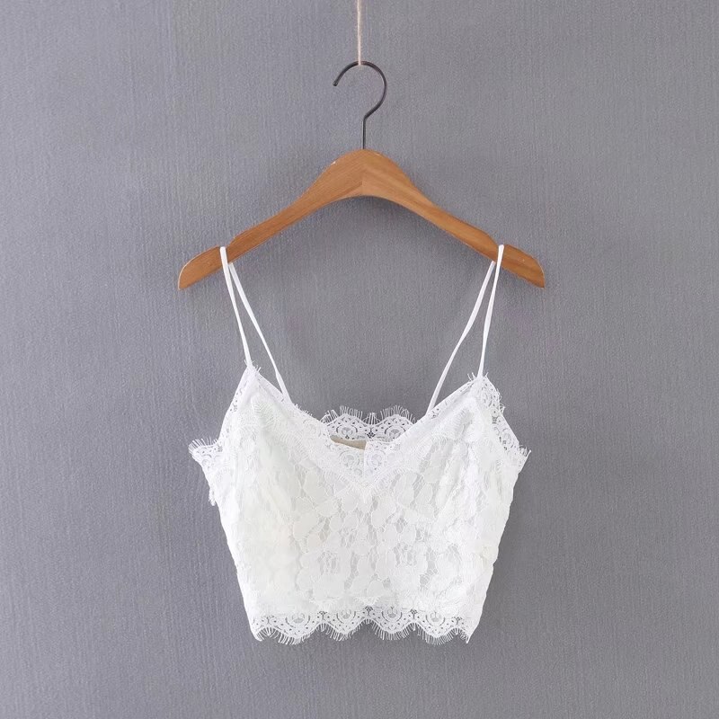 Summer New Arrival Slim Short Vest Sexy Tank Top Sexy Lace Top Shirt Bra Straps Soft Fabric Bralette Crop Top Free Shipping Womens Clothing Fashion