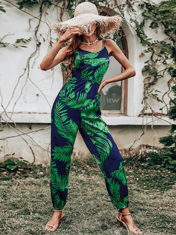 2022-Spring-and-Summer-Fashion-Printed-Sleeveless-Suspenders-Slim-Fit-High-Waist-Temperament-Back-Jumpsuits-for-2