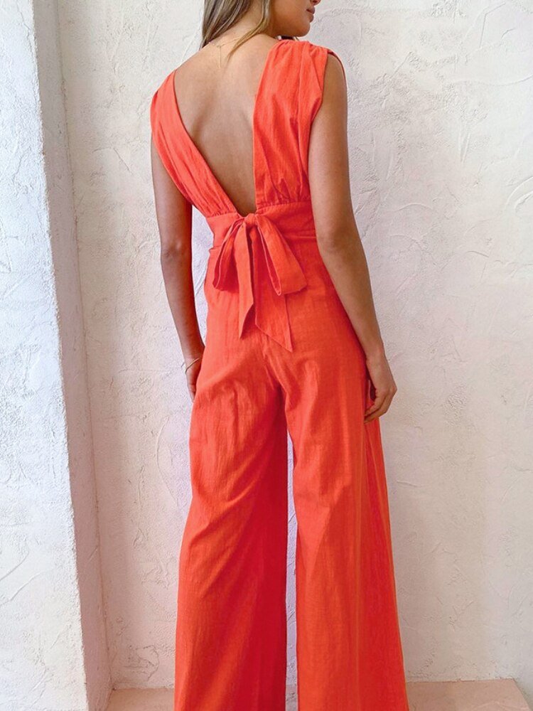 2022-Summer-Fashion-Solid-Color-Sexy-Loose-Sleeveless-Casual-Wide-Leg-Pants-Women-s-Dress-Jumpersuit-1