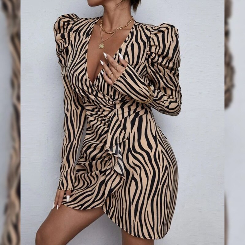 2022-Summer-Floral-Women-Dresses-Stitching-Mini-Casual-Long-Sleeve-V-neck-Female-Holiday-Sexy-Leopard-4