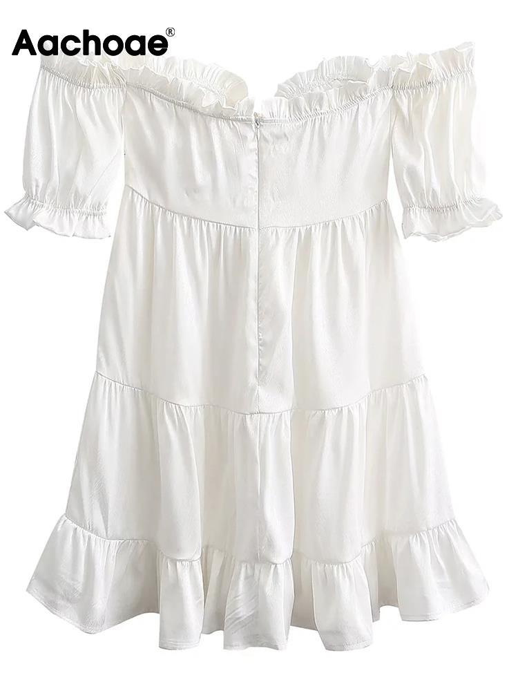 Aachoae-Sweet-White-Color-Mini-A-Line-Dress-Fashion-Slesh-Neck-Butterfly-Short-Sleeve-Women-Dress-5