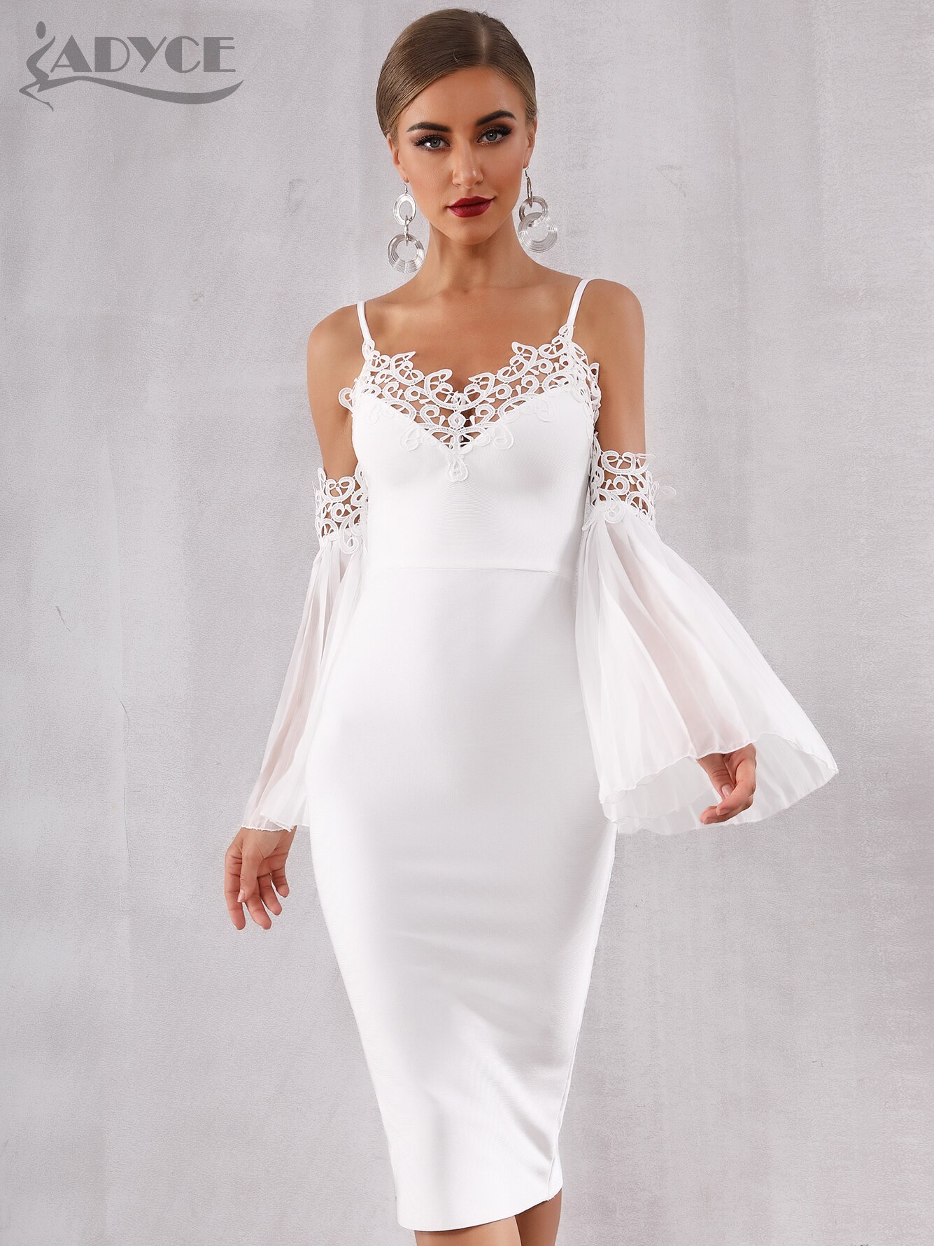 Adyce-2022-New-Winter-Women-Bandage-Dress-Sexy-Flare-Sleeve-White-Lace-Midi-Dress-Vestidos-Elegant-1