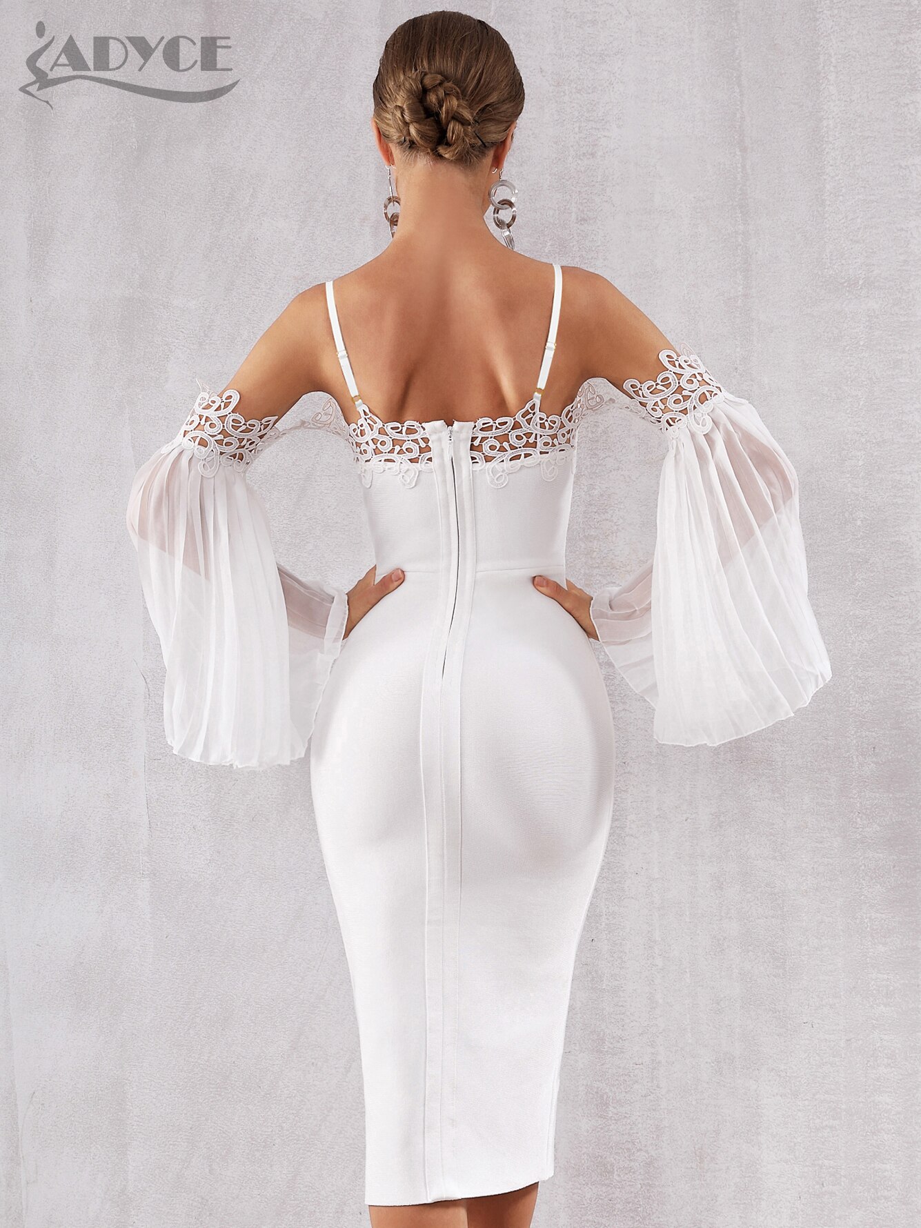 Adyce-2022-New-Winter-Women-Bandage-Dress-Sexy-Flare-Sleeve-White-Lace-Midi-Dress-Vestidos-Elegant-5