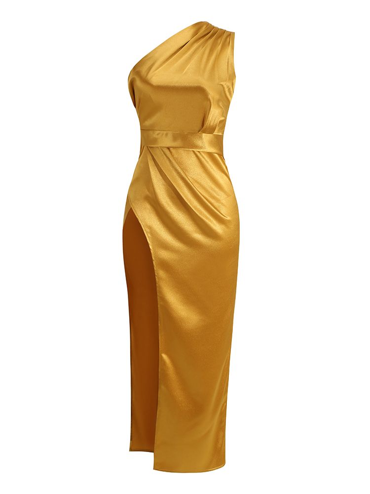Ailigou-2022-New-Fashion-Women-S-Satin-Gold-Sexy-Tight-Fitting-Long-Dress-With-Slits-One-3