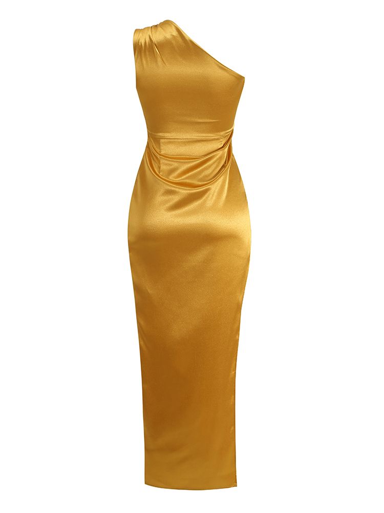 Ailigou-2022-New-Fashion-Women-S-Satin-Gold-Sexy-Tight-Fitting-Long-Dress-With-Slits-One-4