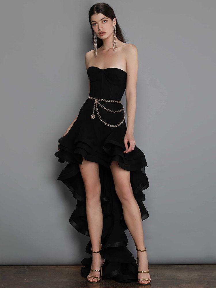 Ailigou-2022-New-Summer-Women-s-Sexy-Strapless-Backless-Layered-Ruffle-Long-Black-Tight-Bandage-Dress-3