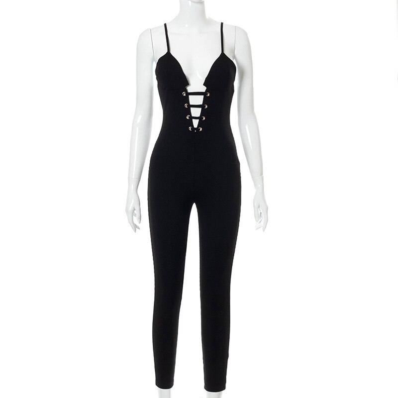 BOOFEENAA-Sexy-Black-Jumpsuits-Club-Outfits-for-Women-Spagetti-Strap-Deep-V-Neck-Bandage-Bodycon-One-4