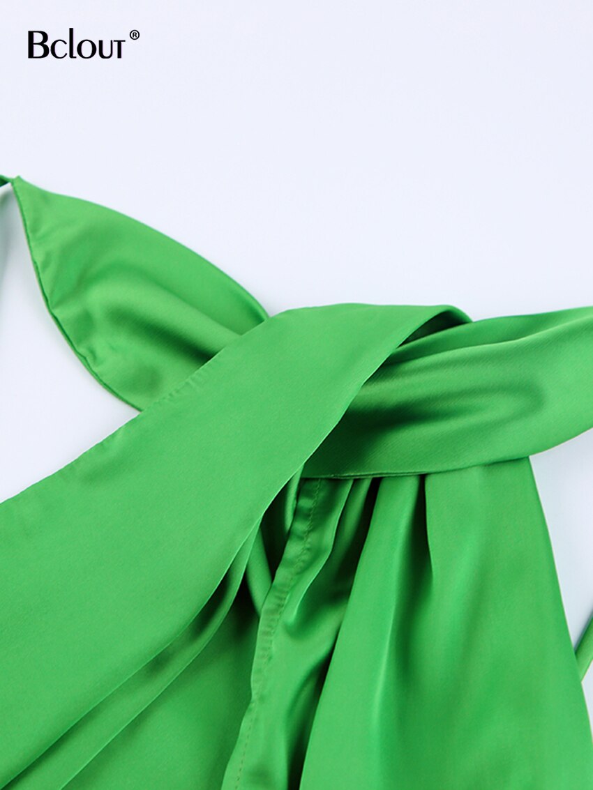 Bclout-Summer-Green-Satin-Dress-Women-Casual-High-Waist-Backless-Sexy-Dress-Elegant-Fashion-A-Line-4