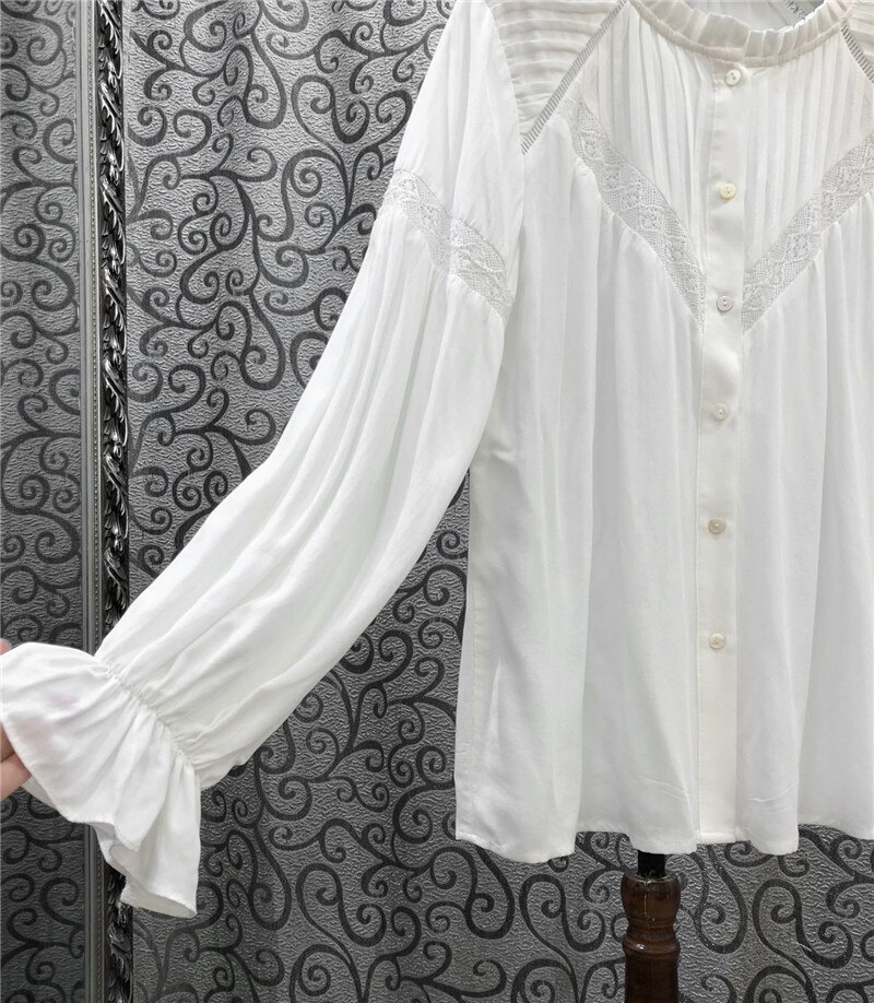 Boho-Inspired-ruffled-Button-Up-blouses-Shirts-women-long-sleeve-pleated-detailing-lace-panels-women-blouses-2