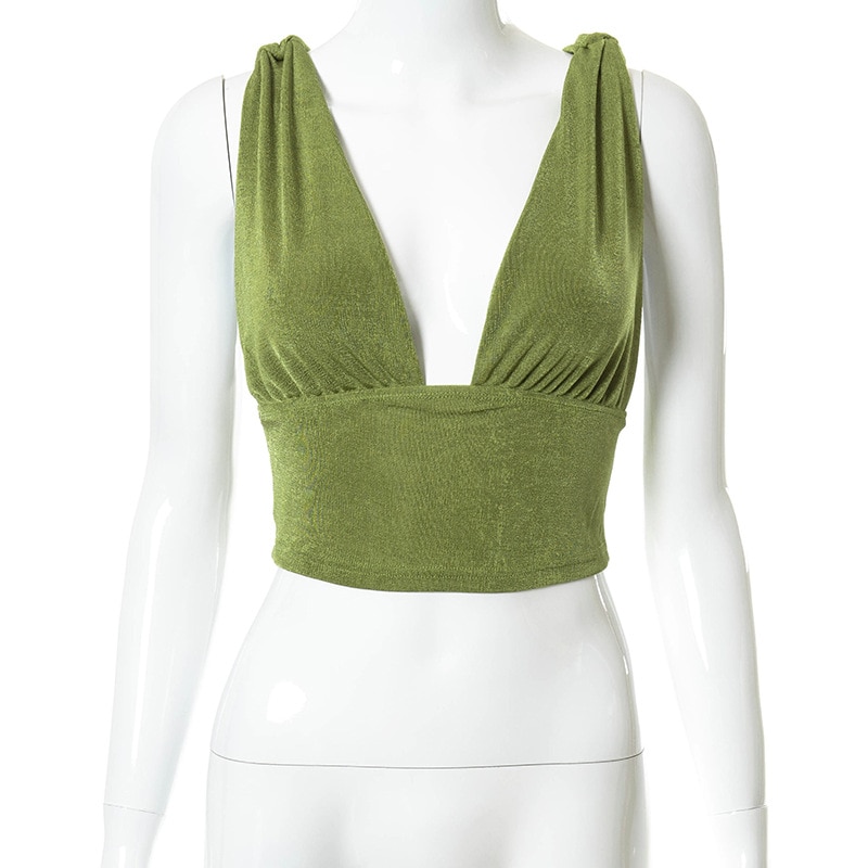 Cryptographic-Green-Deep-V-Neck-Sleeveless-Backless-Crop-Tops-for-Women-Drape-Sexy-Cute-Top-Cropped-3