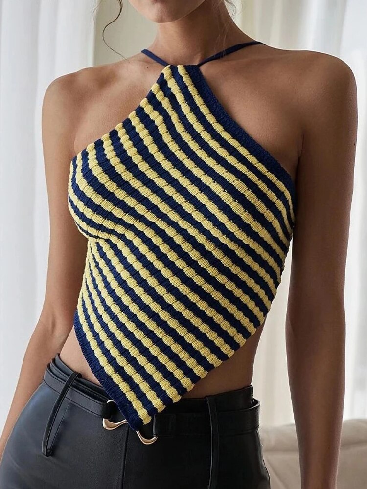 Cryptographic-Knit-Striped-Fashion-Halter-Crop-Top-for-Girls-Summer-Outfits-Club-Party-Sexy-Backless-Y2K-4