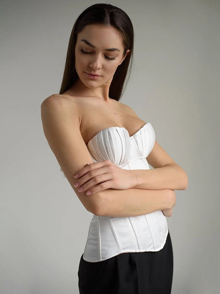 Cryptographic-Sexy-Strapless-Ruched-Croset-Top-for-Women-Elegant-Summer-Party-Satin-Backless-Push-Up-Vest-5