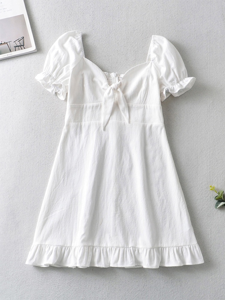 Dresses-Summer-Clothes-For-Women-2022-Sweetheart-Neck-Tie-Casual-White-Dress-Back-Shirred-Short-Sleeve-3