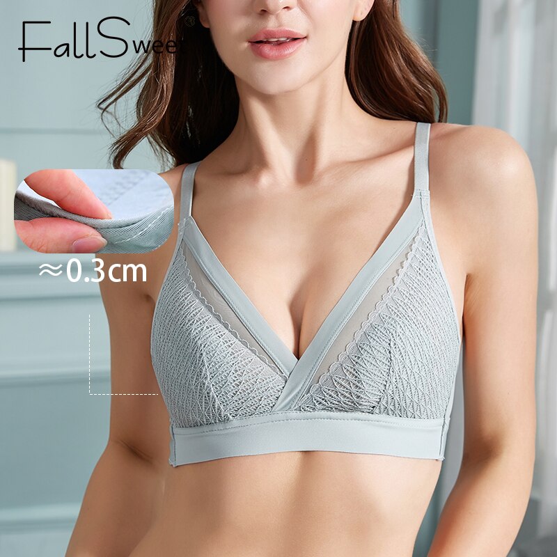 FallSweet-Wireless-Bra-Ultra-Thin-Lace-Underwear-Women-Deep-V-Plunge-Brassiere-Femme-32-to-40-2
