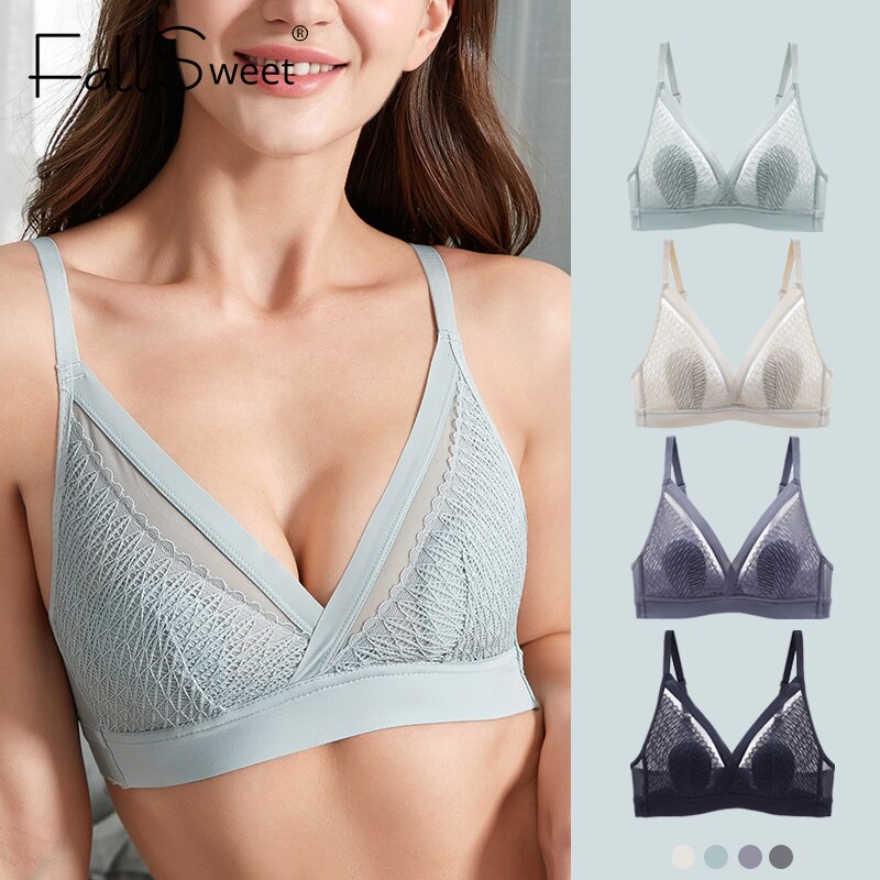 FallSweet-Wireless-Bra-Ultra-Thin-Lace-Underwear-Women-Deep-V-Plunge-Brassiere-Femme-32-to-40-4