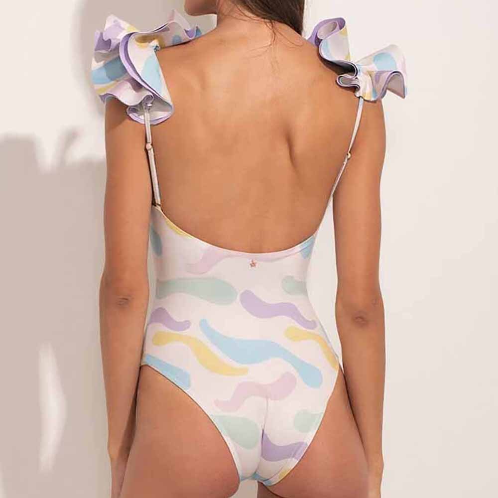 Fashion-Fungus-Print-One-Piece-New-Sexy-Bikini-2022-Swimsuit-Women-Swimwear-Tankini-Luxury-Bourkini-White-5