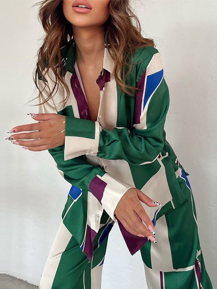 Fashion-Satin-Print-Women-s-2-Piece-Sets-Loose-Long-Sleeve-Shirts-And-Straight-Pants-Suits-4