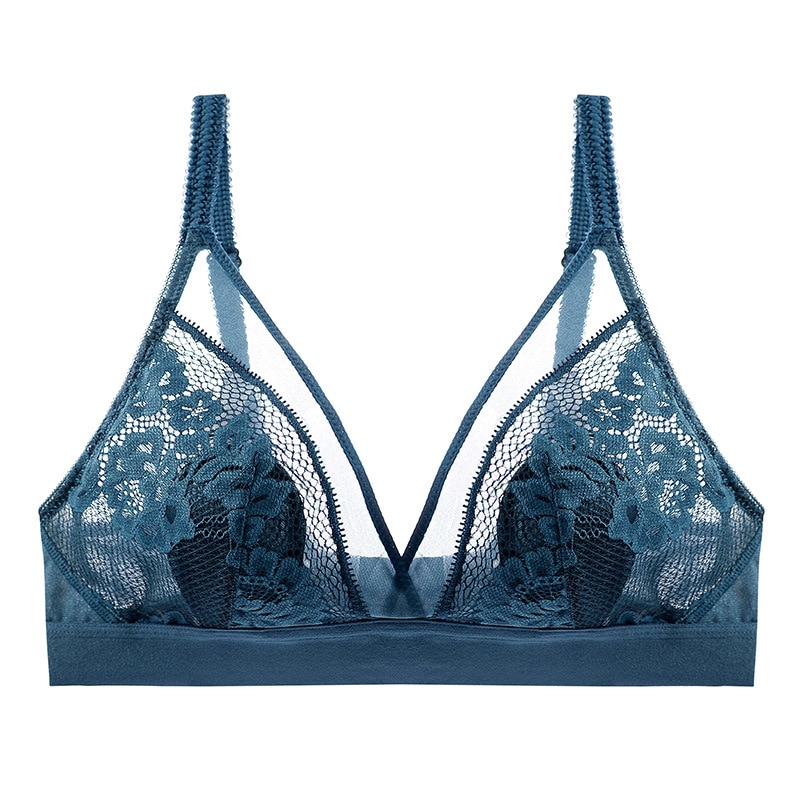 French-Triangle-Cup-Lace-Minimizer-Bras-for-Women-Sexy-Deep-V-Lingerie-Top-Bh-Beauty-Back-4