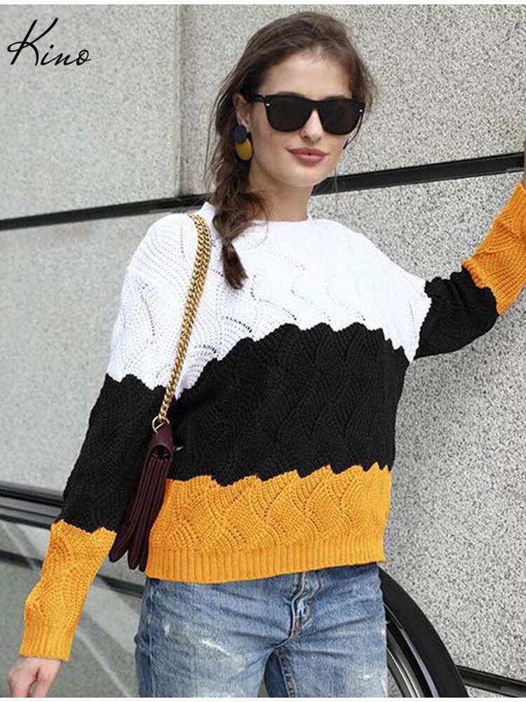 Hollow-Out-Panelled-Pullovers-Women-s-Sweater-O-neck-Criss-Cross-Knitted-Sweater-Female-2022-Ladies-2