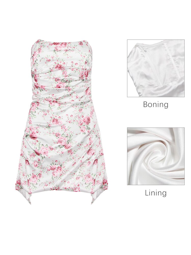 JillPeri-Summer-Mini-Dresses-For-Women-Pink-Flower-Print-Vacation-Wear-Beach-Corset-Outfits-Strapless-Tube-5