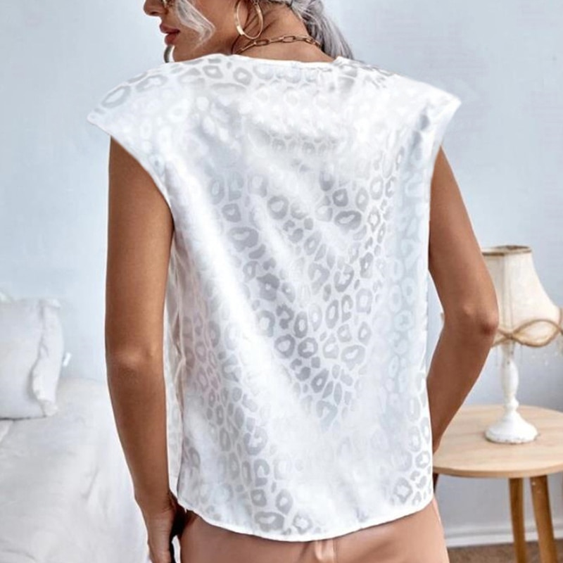 Office-Lady-Elegant-Fashion-Leopard-Printing-T-shirts-Spring-Summer-2022-New-Short-Sleeve-Round-Neck-5