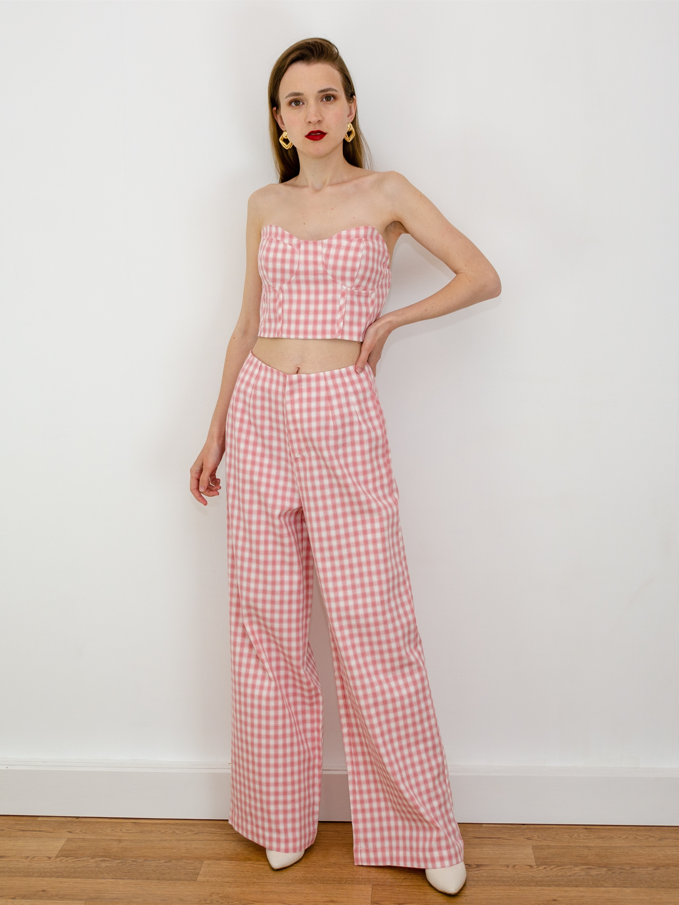 PTYSIC-Women-Fashion-Plaid-Bright-Line-Decoration-Cropped-Corset-Straight-Pants-2022-Summer-Streetwear-Two-Piece-3