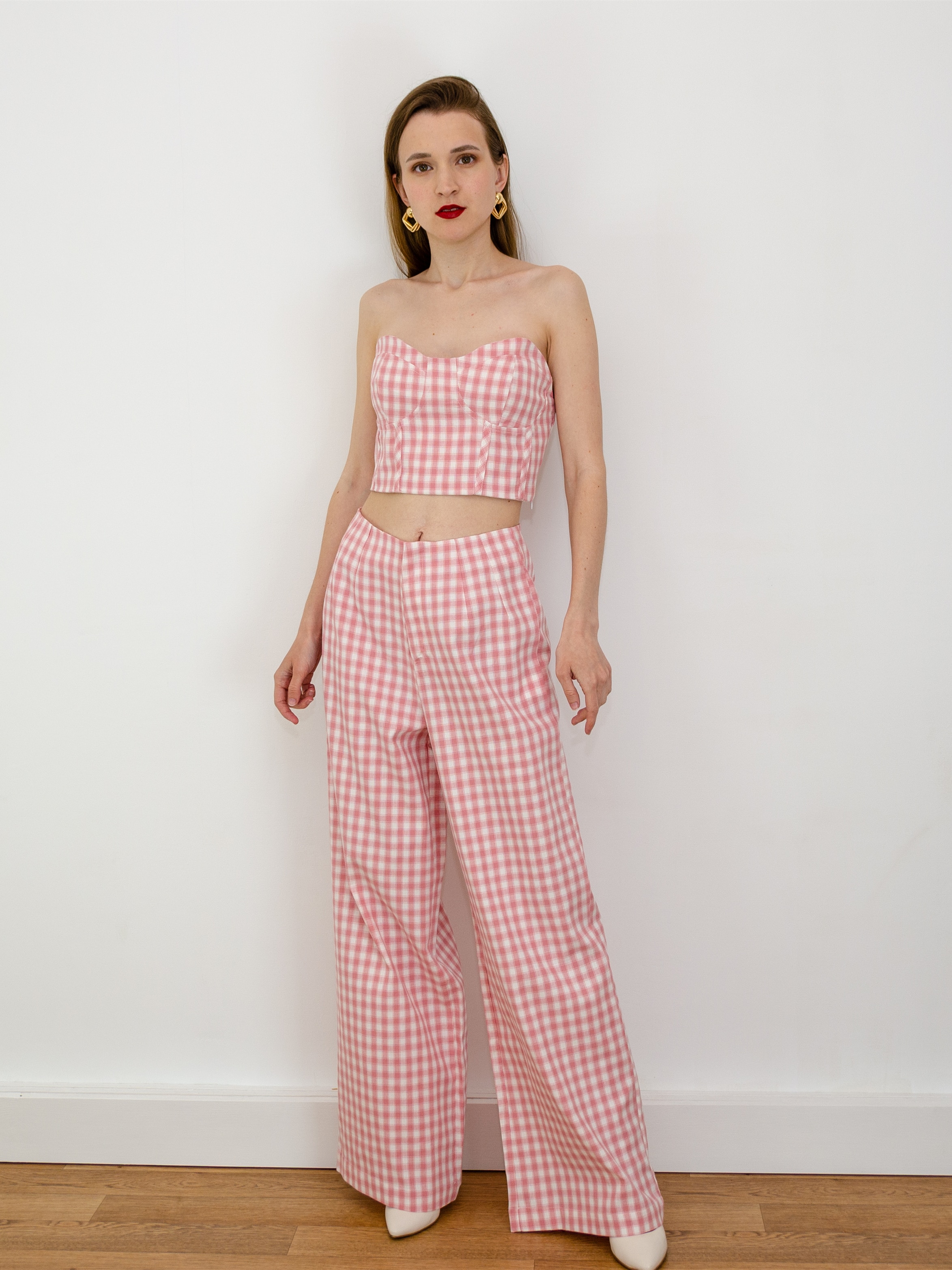 PTYSIC-Women-Fashion-Plaid-Bright-Line-Decoration-Cropped-Corset-Straight-Pants-2022-Summer-Streetwear-Two-Piece-4