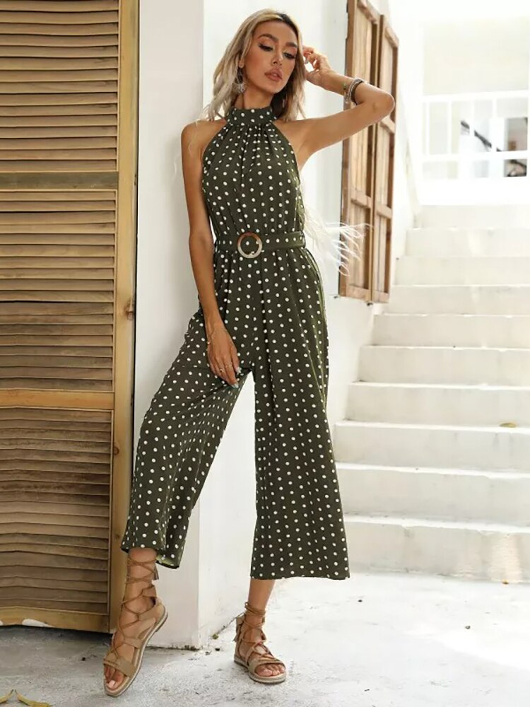Polka-Dots-Retro-Belted-Calf-length-Vacation-Halter-Neck-Jumpsuit-Women-Elegant-Casual-Lady-Outfits-TZ6078-5