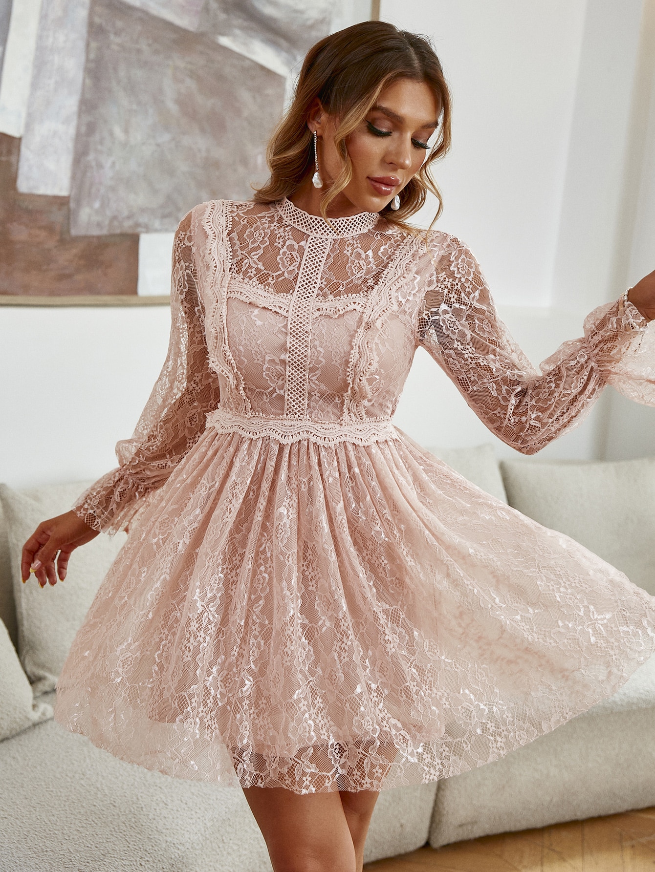 Simplee-Sexy-lace-tulle-elegant-wedding-party-dress-women-summer-Ruffle-evening-pink-mini-robe-Long-1