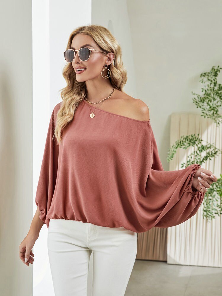 Solid-Sexy-Leaky-Shoulder-Loose-Batwing-Sleeve-Casual-Chiffon-Blouses-Women-Slash-Neck-Autumn-Winter-Casual-3