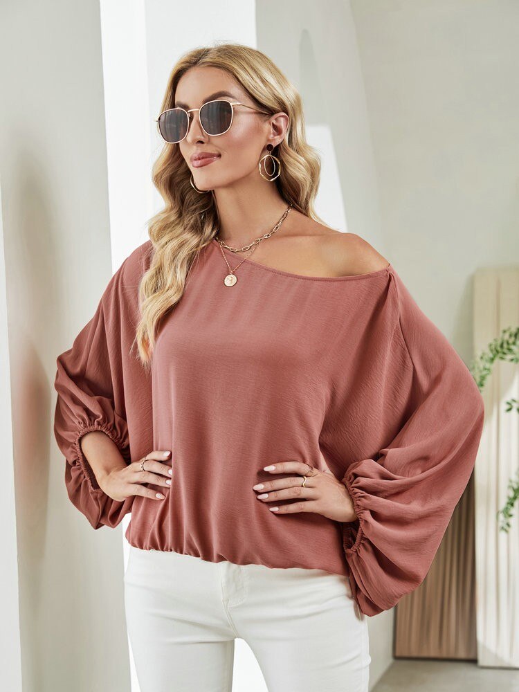 Solid-Sexy-Leaky-Shoulder-Loose-Batwing-Sleeve-Casual-Chiffon-Blouses-Women-Slash-Neck-Autumn-Winter-Casual-4