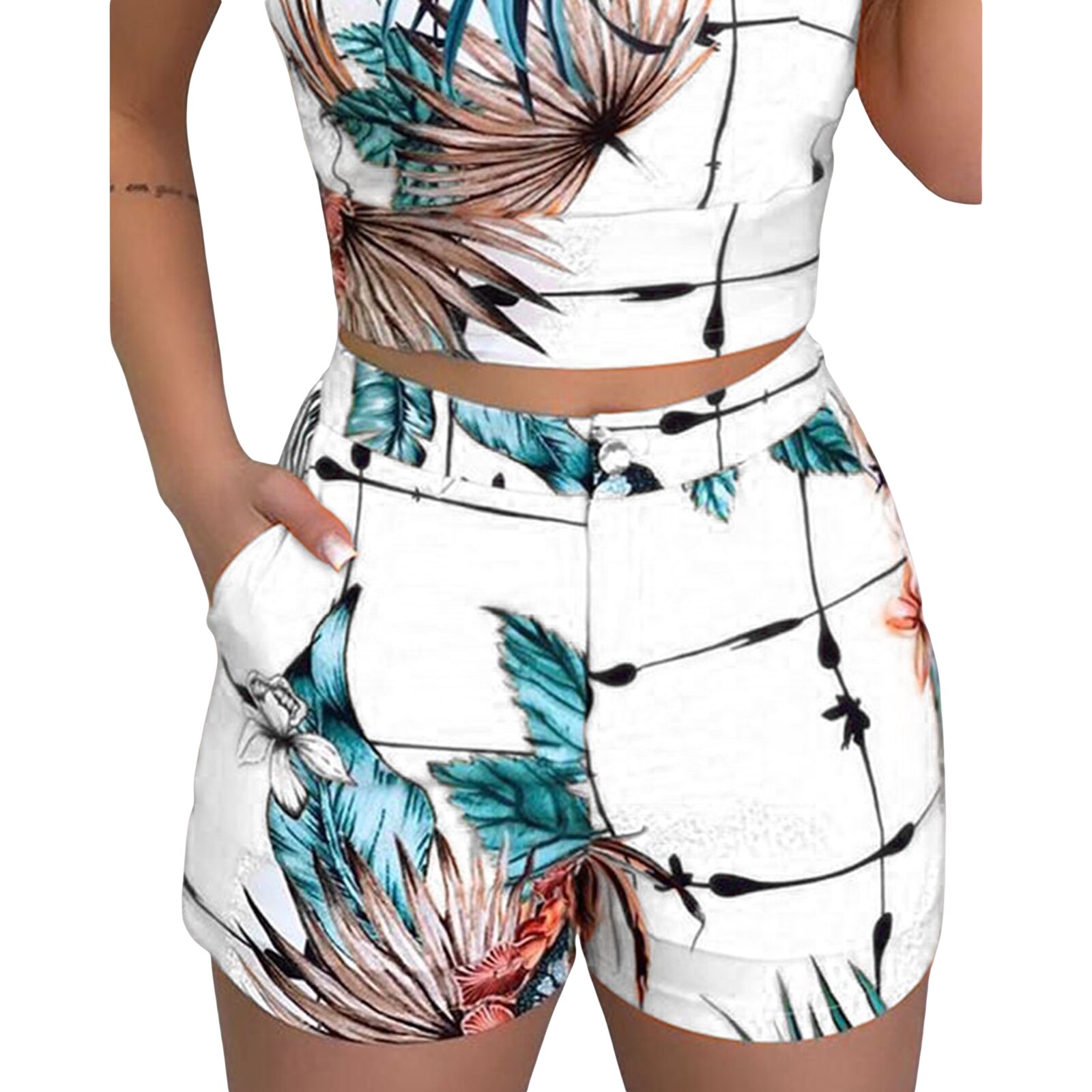 Summer-Womens-2-pieces-Clothes-Set-Sleeveless-Print-Top-and-Shorts-Outfit-for-Ladies-Fashion-Women-4