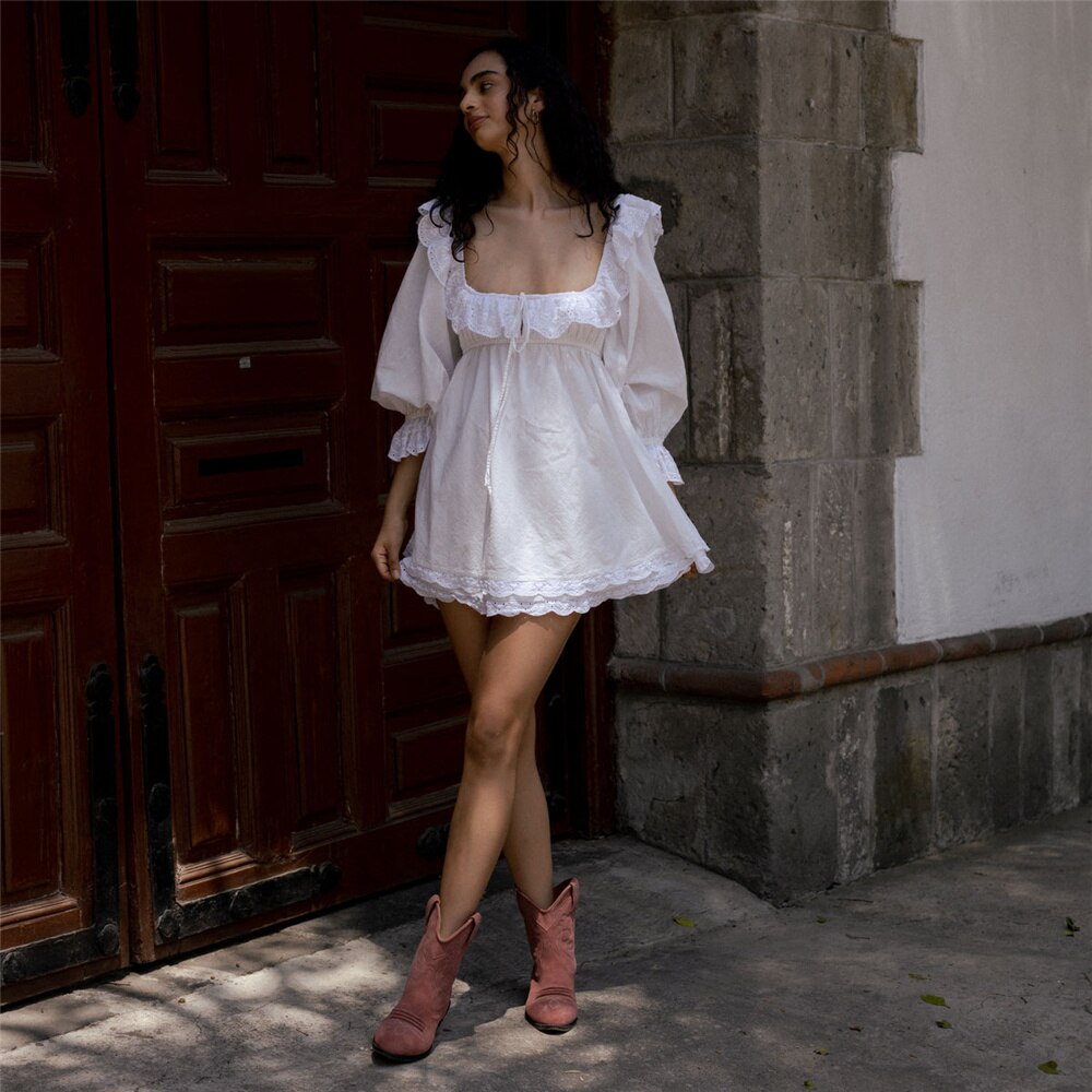 White-lace-dresses-for-women-2022-Summer-mini-dresses-long-sleeve-square-neck-dresses-elegant-kawaii-2