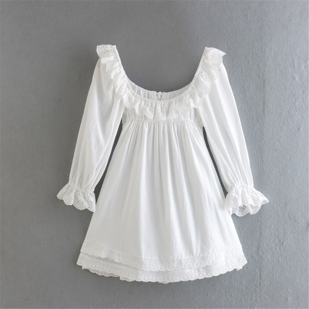 White-lace-dresses-for-women-2022-Summer-mini-dresses-long-sleeve-square-neck-dresses-elegant-kawaii-5