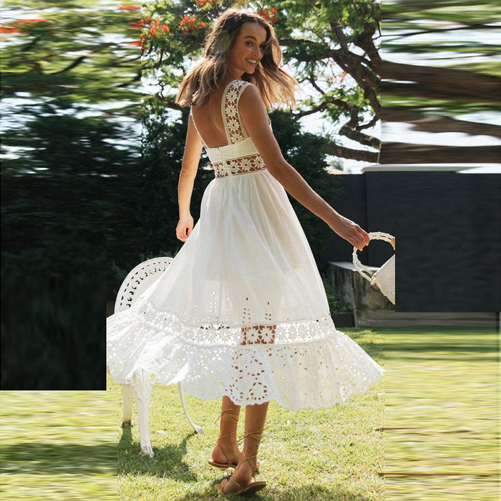 WildPinky-2022-New-Solid-Spaghetti-Strap-Boho-Elegant-Hollow-Out-Lace-Dress-Women-Summer-Style-Midi-3
