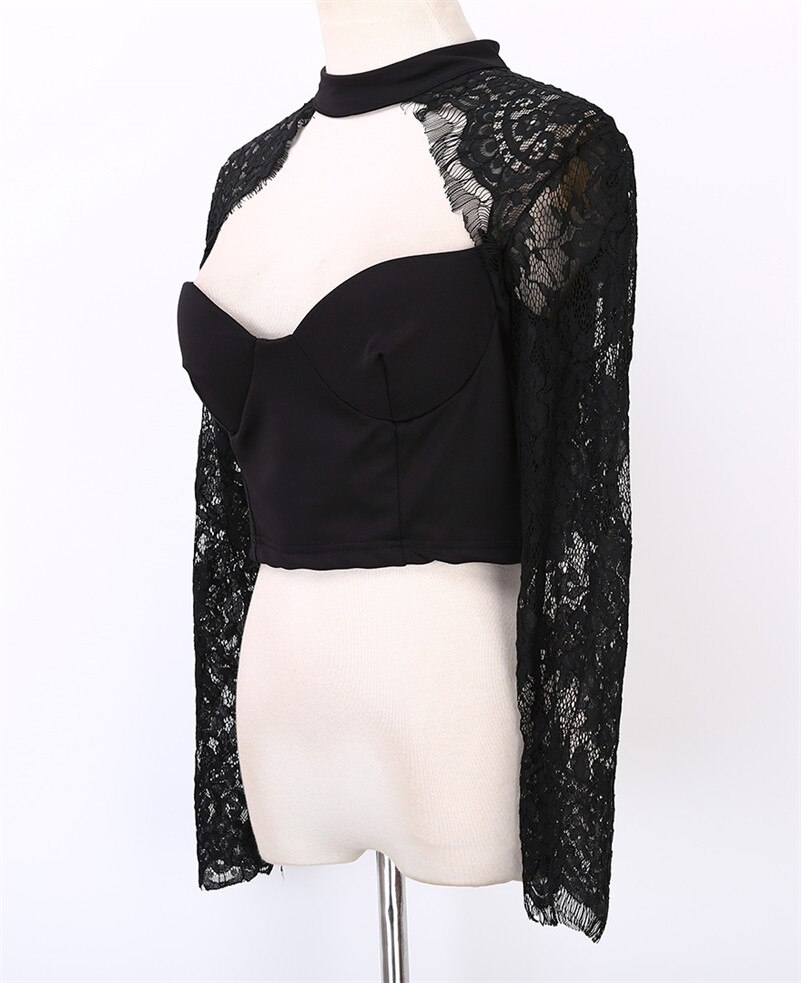 Women-Apparel-Summer-style-elegant-black-lace-crochet-crop-top-Girls-Long-sleeve-Black-blouse-Women-5