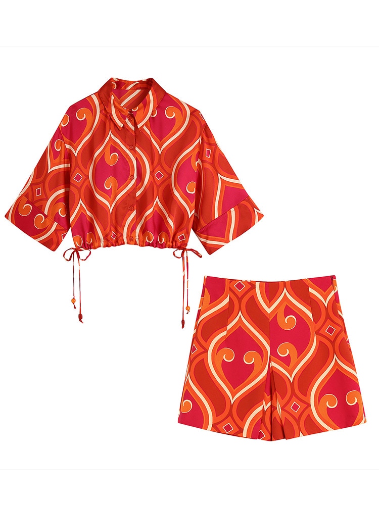 Women-Bermuda-Printed-Blouses-And-Shorts-Set-2022-New-Turn-Down-Collar-Long-Sleeve-Tops-High-1