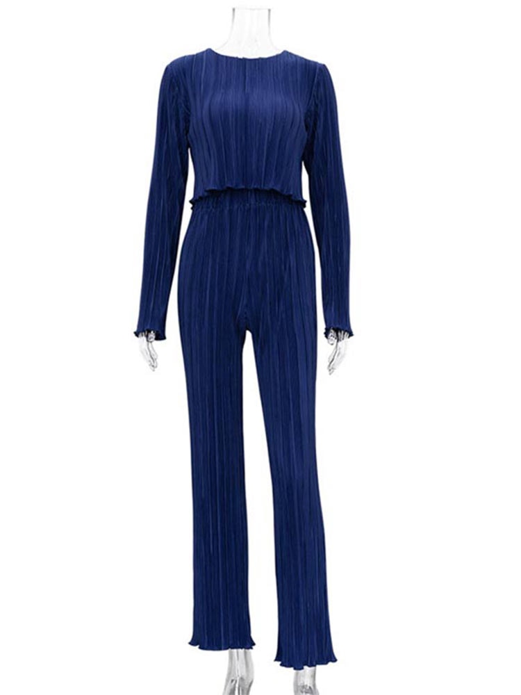 Women-Blue-Long-Sleeve-Suit-Fashion-Casual-Short-Flare-Sleeve-Top-Pleated-Wide-Leg-Pants-2-4
