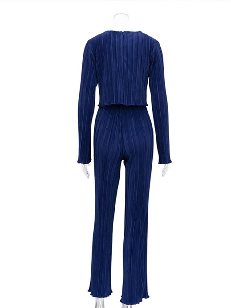 Women-Blue-Long-Sleeve-Suit-Fashion-Casual-Short-Flare-Sleeve-Top-Pleated-Wide-Leg-Pants-2-5