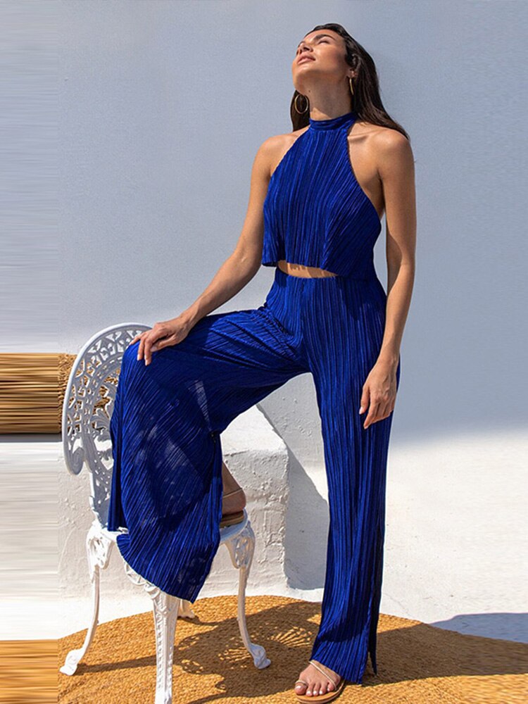 Women-Elegant-Pleated-Sets-Sleeveless-Backless-Tank-Tops-And-Split-Trouser-Suits-2022-Summer-Female-Sexy-3