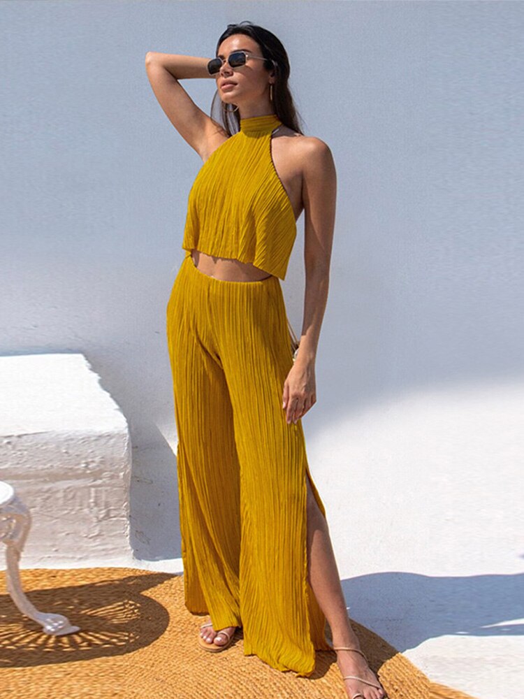 Women-Elegant-Pleated-Sets-Sleeveless-Backless-Tank-Tops-And-Split-Trouser-Suits-2022-Summer-Female-Sexy-4