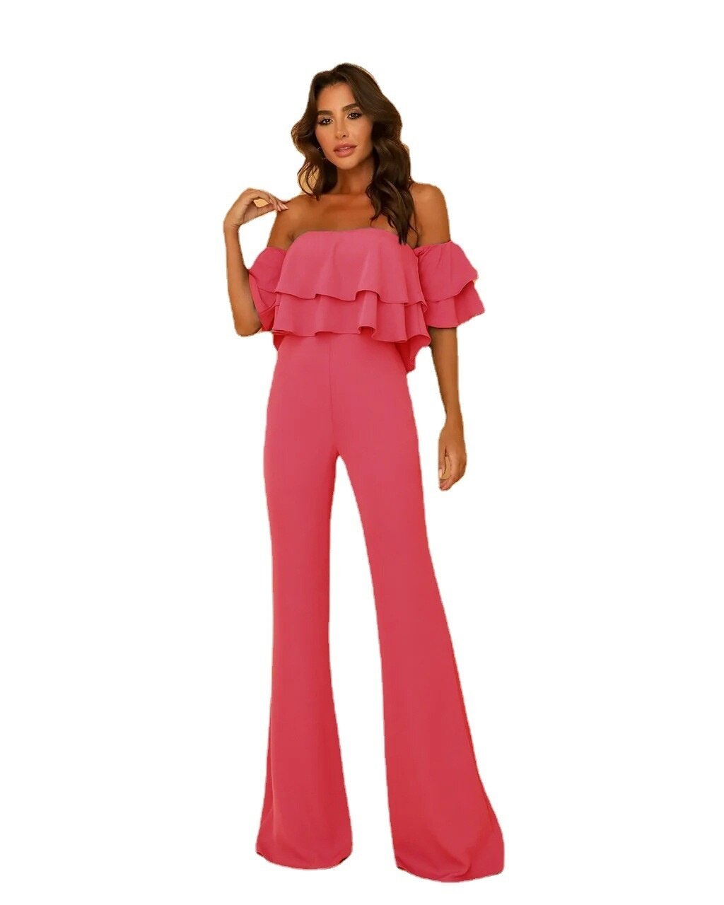 Women-Jumpsuits-Solid-Color-2022-Summer-New-Always-Collar-Ruffle-Solid-Color-Jumpsuit-Slim-Fitting-Bell-3