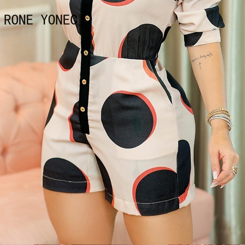 Women-Polkadot-Print-Colorblock-Button-Front-Romper-Casual-Summer-Romper-Women-Jumpsuits-3