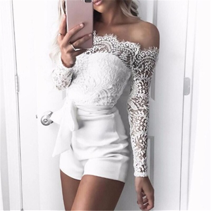 Women-ladies-summer-autumn-off-shoulder-sexy-playsuits-fashion-long-sleeve-sheer-lace-patchwork-hollow-bandage-1