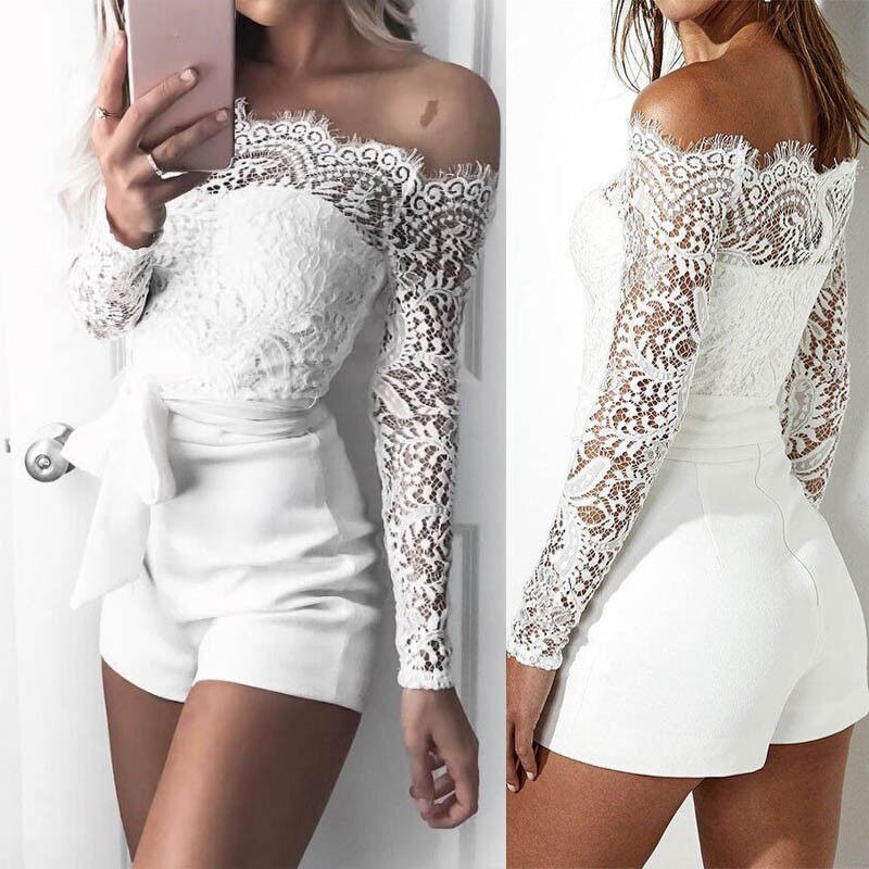 Women-ladies-summer-autumn-off-shoulder-sexy-playsuits-fashion-long-sleeve-sheer-lace-patchwork-hollow-bandage-5
