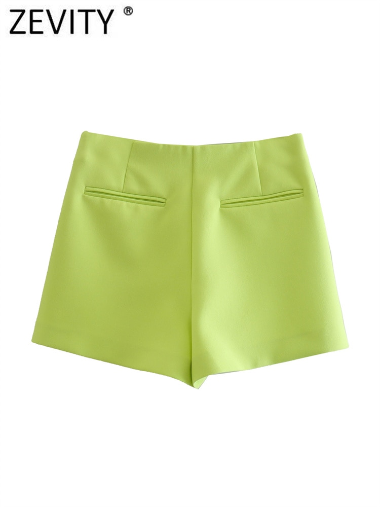 ZEVITY-New-Women-Fashion-Candy-Color-Asymmetrical-Shorts-Skirts-Lady-Zipper-Fly-Pockets-Hot-Shorts-Chic-1