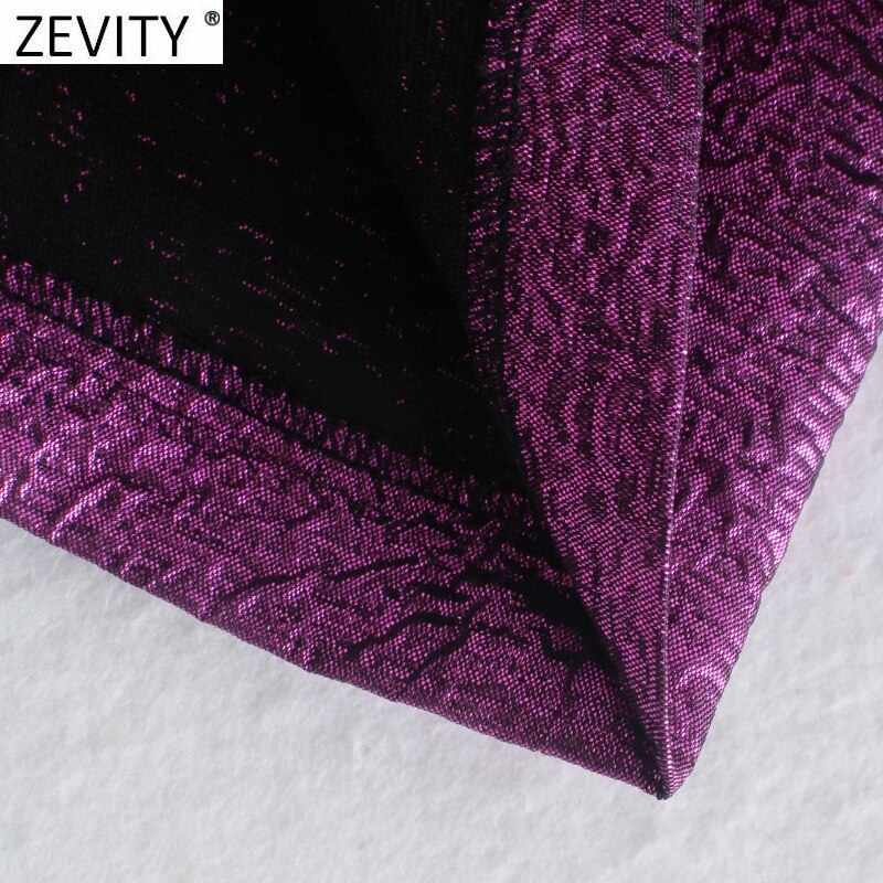 ZEVITY-New-Women-High-Street-Bow-Decoration-Texture-Purple-Shorts-Skirts-Lady-Zipper-Fly-Hot-Shorts-4