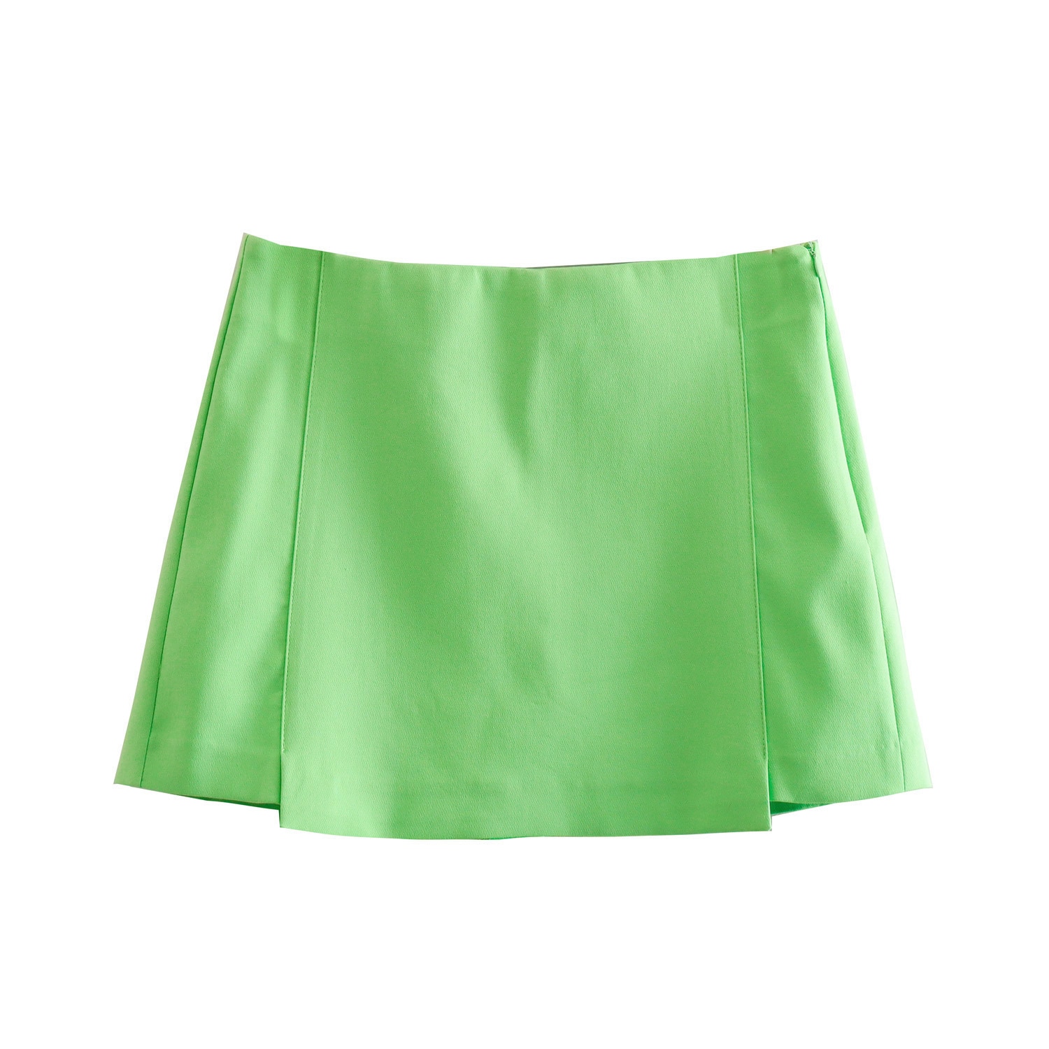 Zevity-Women-Fashion-Solid-Color-Hem-Irregular-Summer-Shorts-Lady-Chic-Side-Zipper-Casual-Shorts-Skirts-1
